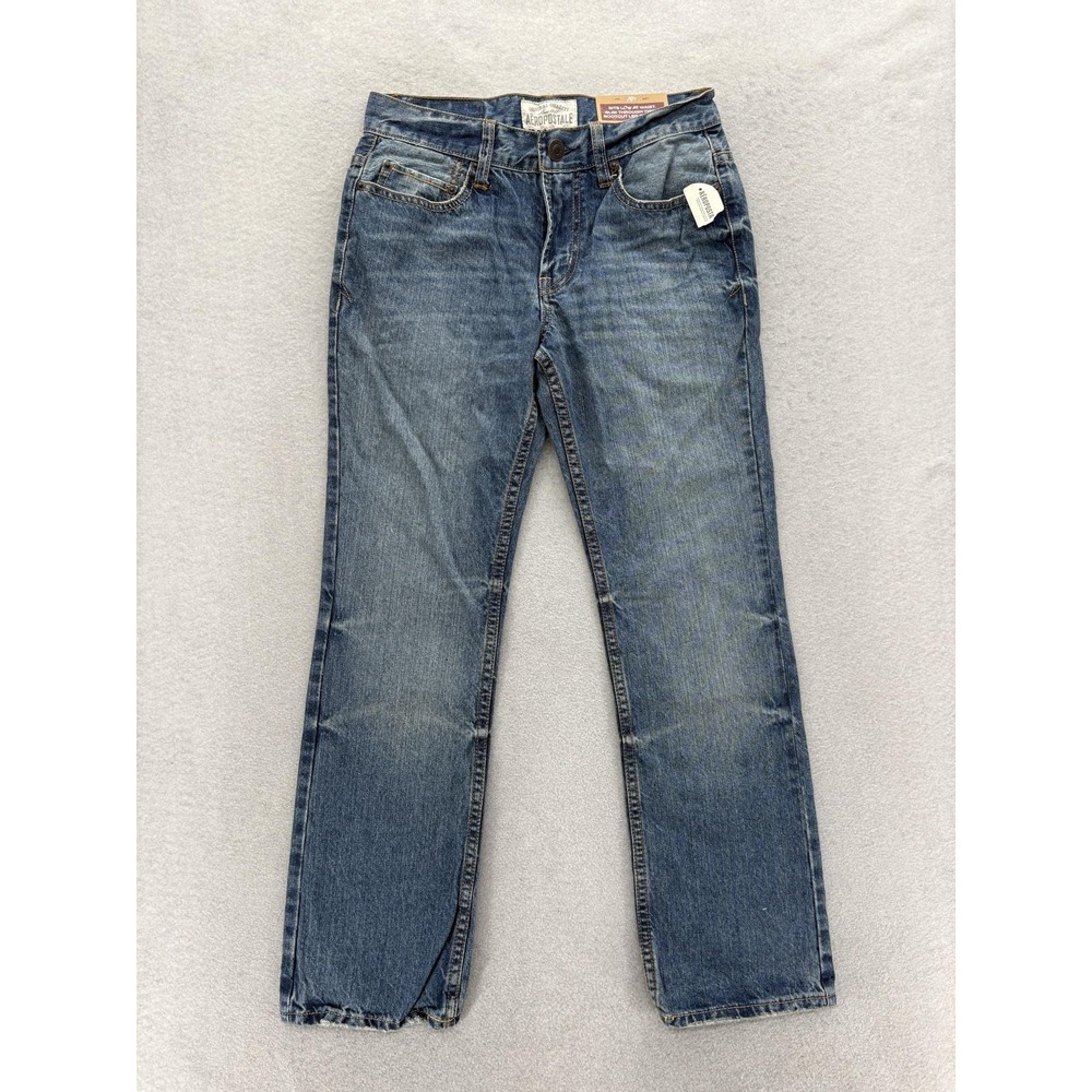Aeropostale Driggs Slim Bootcut Jeans Mens 27x28 Blue Medium Wash Denim Pants